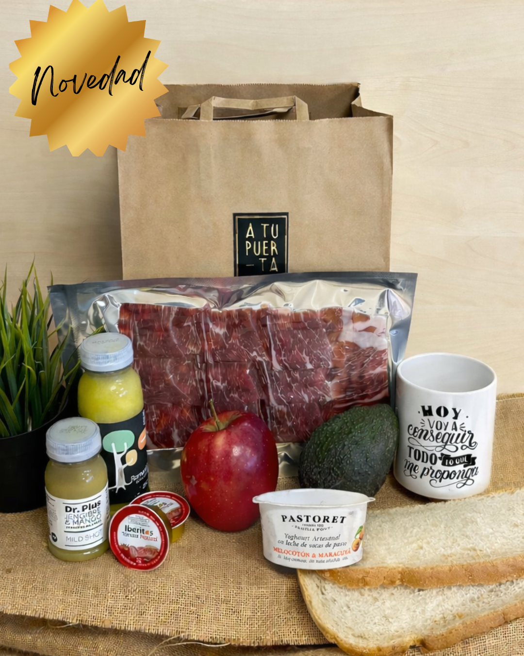 Desayuno saludable con jamón